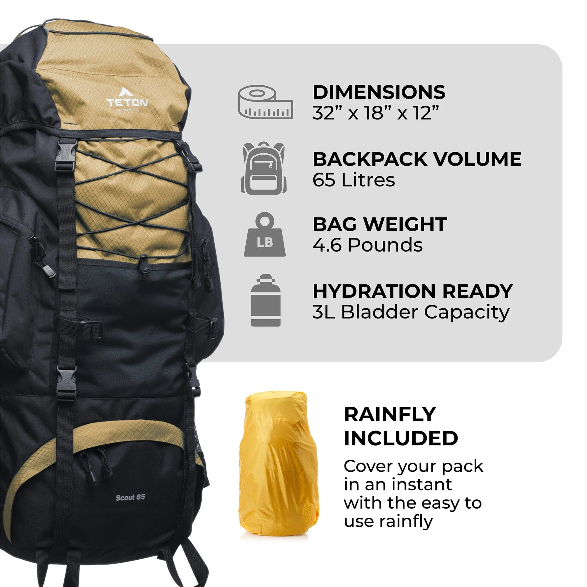 Scout 65L Hiking Backpacks - Image 10