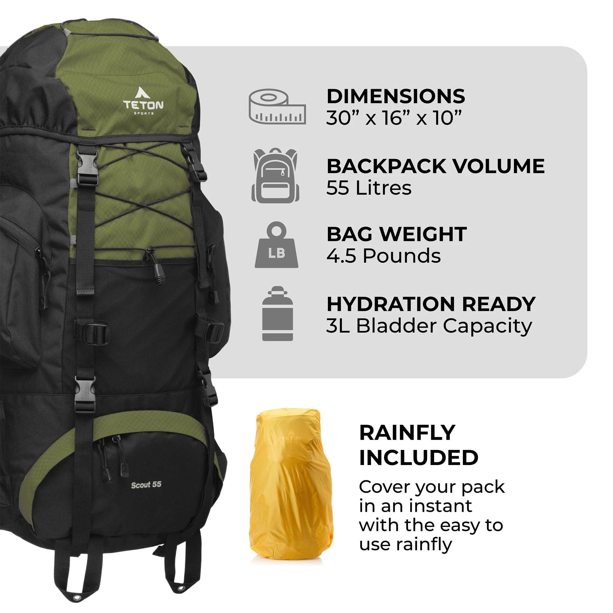 Scout 65L Hiking Backpacks - Image 9